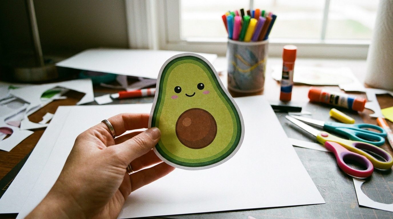 Print or trace the shape for a paper squishy