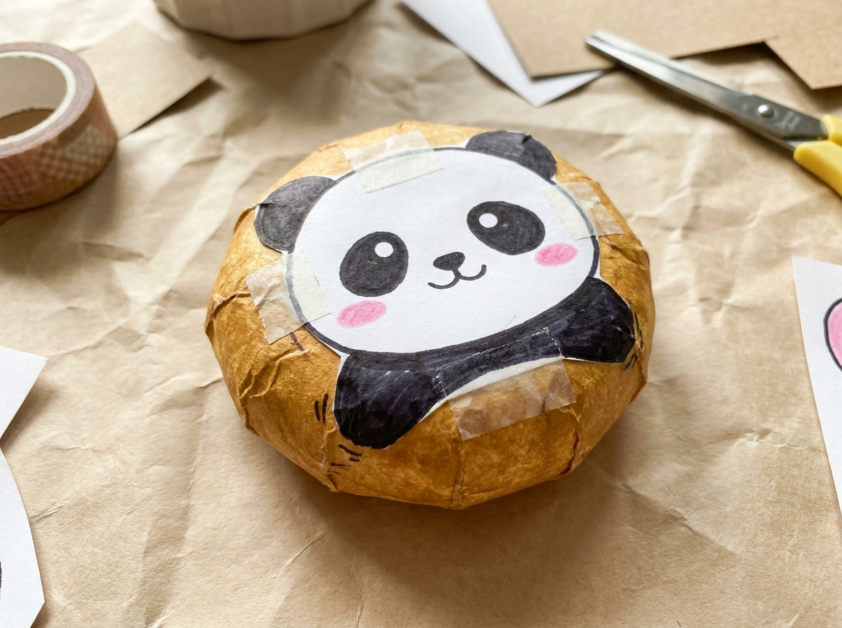 Kawaii Panda Donut printable preview